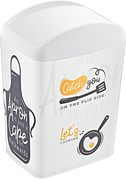 Soft Resimli Çöp Kutusu Döner Kapak 10 Lt Catch You