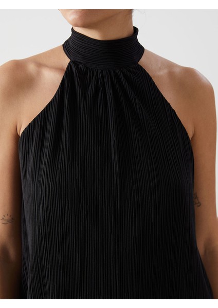 Yeni Sezon Halter Yaka Dokulu Kadın Bluz modelleri