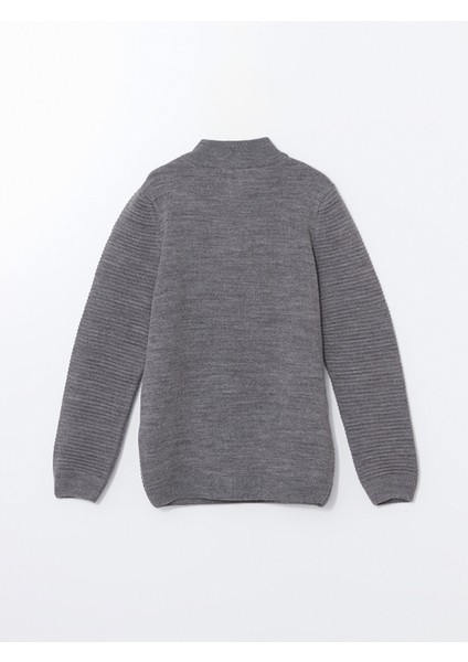 Yeni Sezon Dik Yaka Basic Uzun Kollu Erkek Çocuk Triko Kazak modelleri