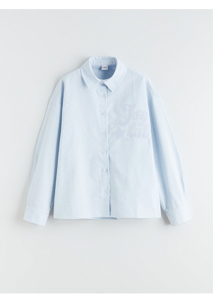 Yeni Sezon Nakışlı Kız Çocuk Gömlek
