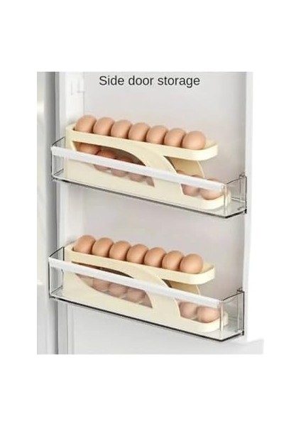 2 Katlı Otomatik Buzdolabı Yumurta Yumurtalık Rafı Saklama Kabı Buzdolabı Organizer fiyatları