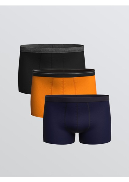 Yeni Sezon Standart Kalıp Pamuklu Esnek Erkek Boxer 3'lü