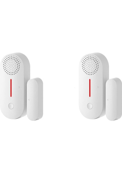 Akıllı Kablosuz Kapı Pencere Alarmı 2'li Set, Mobil Bildirim, Wifi, Uzaktan Takip, 2 Yıl, Destekli (2)