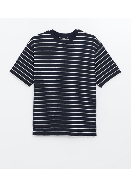 Yeni Sezon Bisiklet Yaka Kısa Kollu Çizgili Penye Erkek Tişört indirimleri