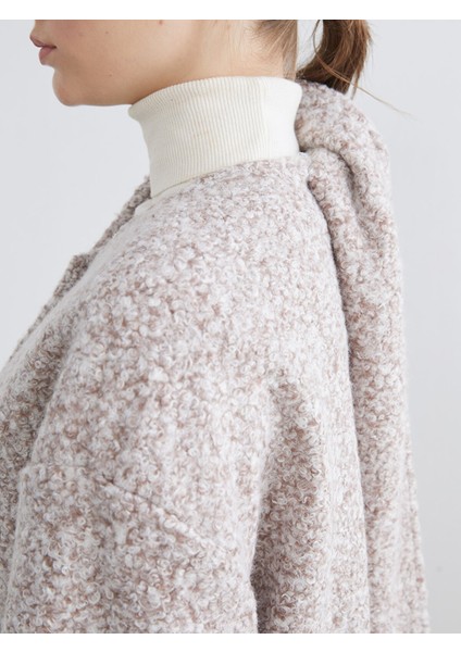 Yeni Sezon Bisiklet Yaka Atkılı Kadın Kaşe Kaban fırsatları