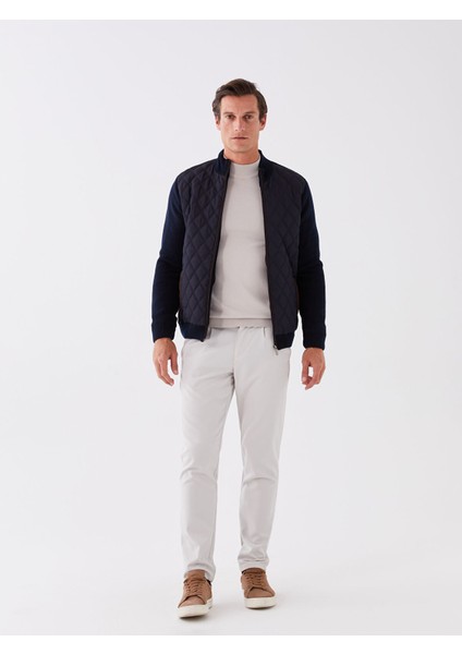 Yeni Sezon Standart Kalıp Dik Yaka Erkek Triko Mont modelleri