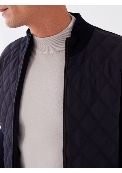 Yeni Sezon Standart Kalıp Dik Yaka Erkek Triko Mont fırsatları