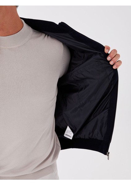 Yeni Sezon Standart Kalıp Dik Yaka Erkek Triko Mont indirimleri