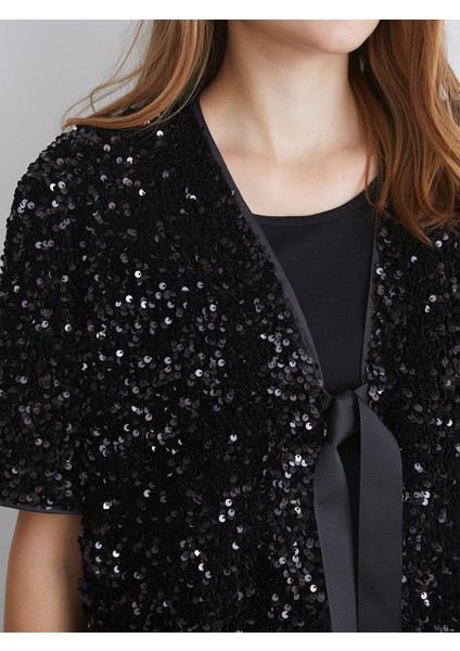 Yeni Sezon V Yaka Payetli Bluz modelleri