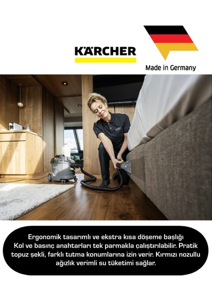 Güçlü Temizlik Profesyonel Puzzi 8/1 Halı&koltuk Döşeme Yıkama Makinesi + Cam Temizleme Cihazı