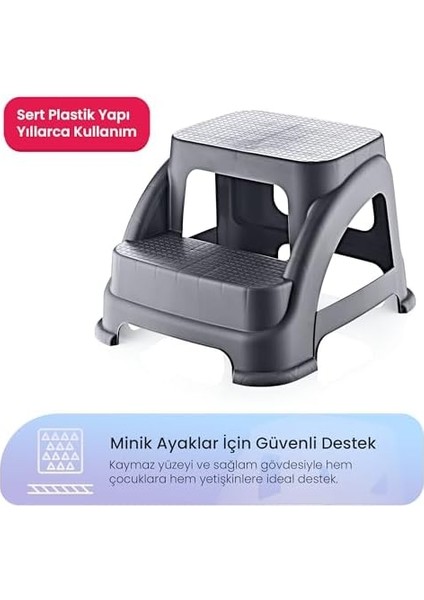 Life Merdivo 2 Basamaklı Kompakt Merdiven – Kaymaz Tabanlı, Hafif ve Çok Amaçlı Kullanım ( ) modelleri