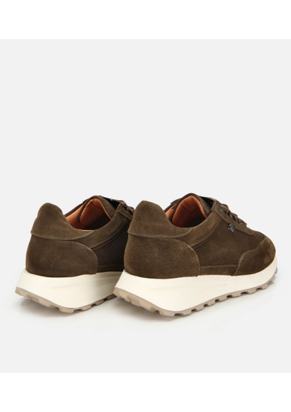 01AYH315410A880 KADIN Süet Deri Haki Bağcık Detaylı Yüksek Tabanlı Spor Ayakkabı fırsatları