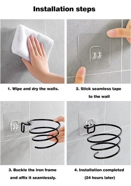 Yapışkanlı Metal Fön Makinesi Askısı – Spiral Tasarım, Paslanmaz Saç Kurutma Makinesi Tutucu, Delmeden Duvara Monte, Elektrostatik Düzenleyici fiyatları