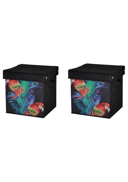 Homi Saklama Kutusu Seti,kapaklı Desen Kumaş 2 Adet 28X28X28CM fiyatları