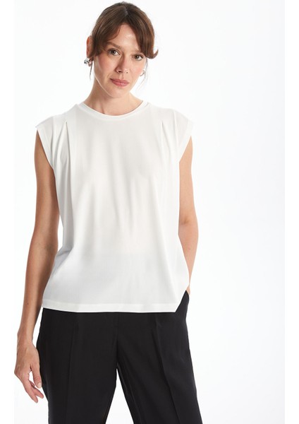 Yeni Sezon Bisiklet Yaka Kadın Bluz