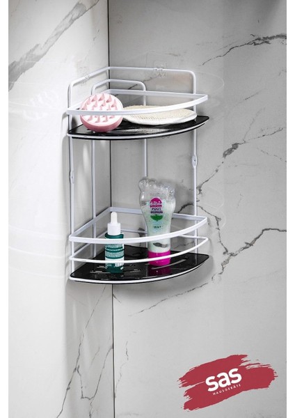 Haus Yapışkanlı Ömür Boyu Paslanmaz Ayarlanabilir Raf Düzenleyici Şampuanlık Lk-02 Bs