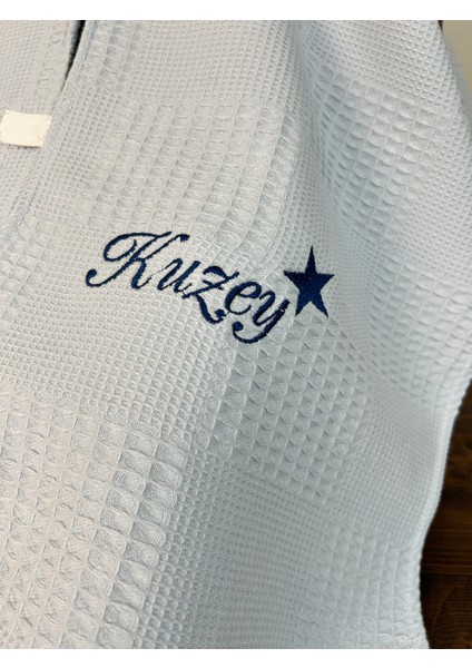 Isimli Puset Örtüsü Nakış Işlemeli %100 Pamuk Çok Amaçlı Örtü Waffle Pike Kumaş Beyaz/pembe/mavi indirimleri