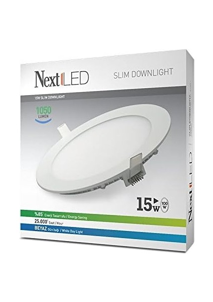 15W-SLY Beyaz LED Slim Ampul
