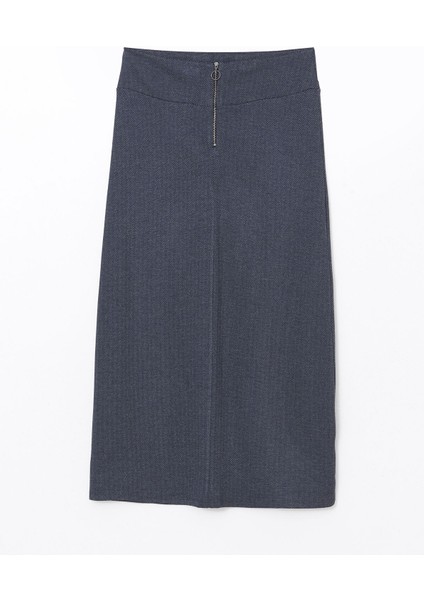 Yeni Sezon Beli Fermuarlı Desenli A Kesim Kadın Etek indirimleri