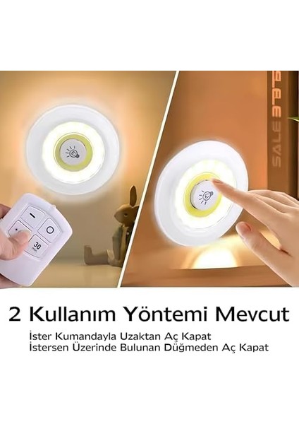 3'lü Uzaktan Kumandalı Kablosuz LED Spot Lambalar – Pratik ve Şık Aydınlatma Çözümü modelleri