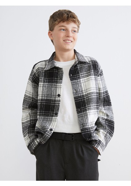 Yeni Sezon Uzun Kollu Ekose Erkek Çocuk Gömlek