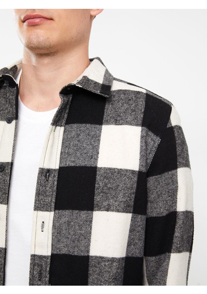 Yeni Sezon Regular Fit Uzun Kollu Ekose Erkek Oduncu Gömlek fırsatları