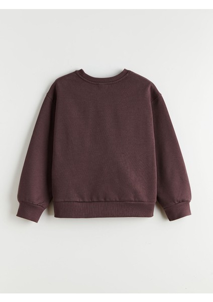 Yeni Sezon Bisiklet Yaka Baskılı Kız Çocuk Sweatshirt fiyatları