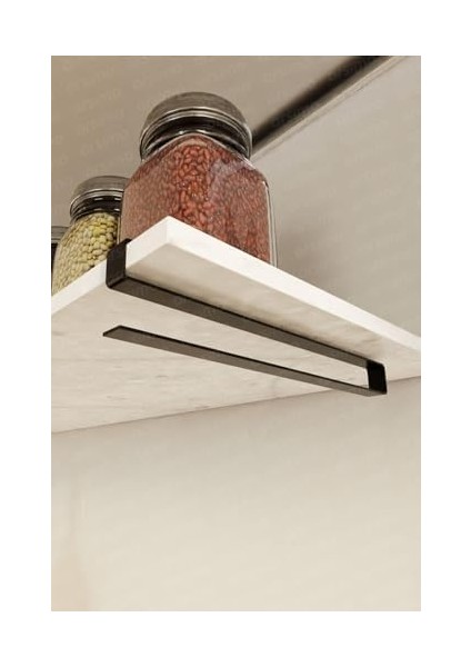 Mat Siyah Raf Altı Kağıt Havlu Askılığı ve Fincanlık | Portatif Dolap Altı Havlu Fincan Askı fiyatları