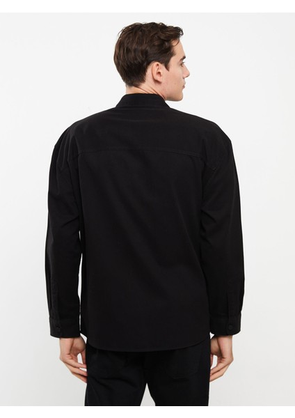 Yeni Sezon Rahat Kalıp Uzun Kollu Gabardin Erkek Gömlek Ceket indirimleri