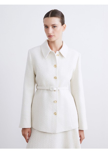 Yeni Sezon Dokulu Kadın Tüvit Ceket fiyatları