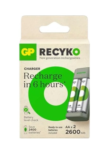 Gp E221 USB Pil Şarj Cihazı 2 Adet 2600MAH Aa Kalem Pilli Set modelleri