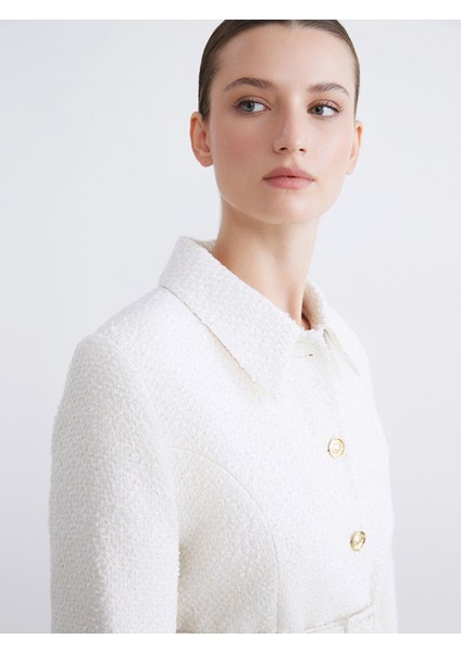 Yeni Sezon Dokulu Kadın Tüvit Ceket indirimleri