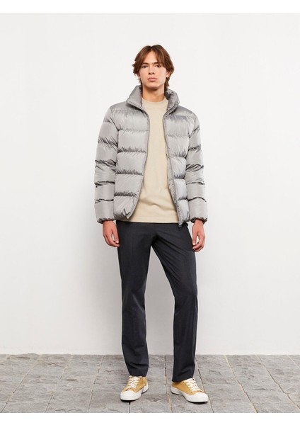 Yeni Sezon Standart Kalıp Dik Yaka Erkek Şişme Mont modelleri