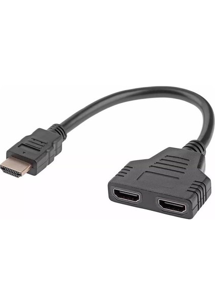 HDMI Splitter Adaptör Kablosu, Erkek-Hdmi Dişi x 2 Adaptör 30 cm Kablo Çoklayıcı Splitter, Aynı Anda Iki Aynı Tv'yi Destekler 1080P