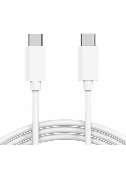 15 Pro Için Type-C - Type-C Kablo Beyaz