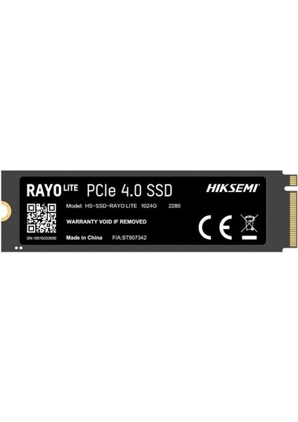 Rayo Lite 1tb Gen4 M.2 Nvme 3D Nand Ssd, Ultra Hızlı Pcıe Gen4 Hızları, 3D Nand Teknolojisi,darbeye Dayanıklı Tasarım, Maksimum Sıralı Okuma: 7000 Mb/sn, Maksimum Sıralı Yazma: 6000 Mb/s