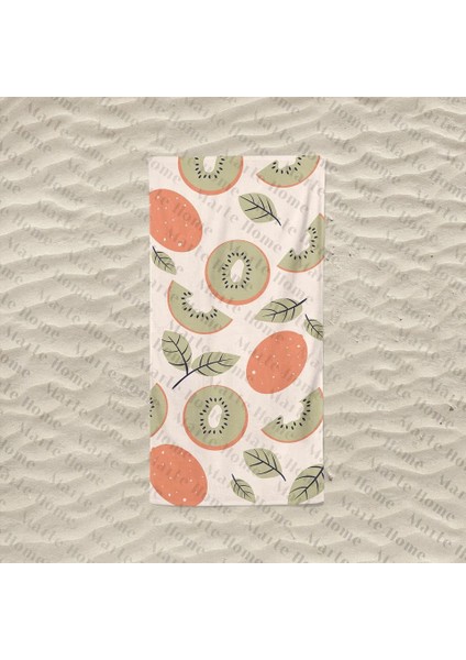 Meyve Desen Baskılı Plaj Havlusu