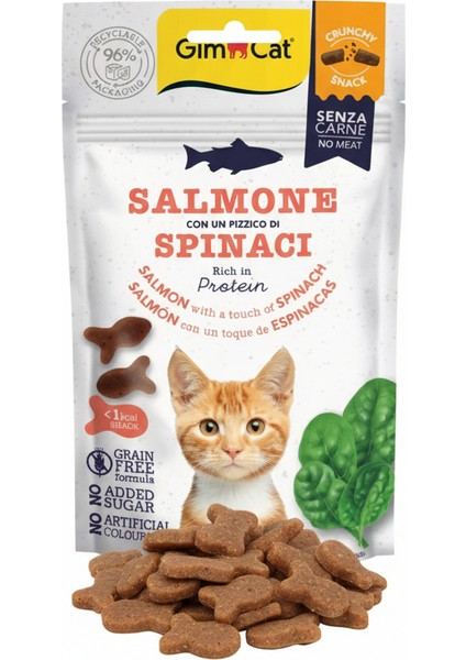 Crunchy Snacks Somonlu ve Ispanaklı Tahılsız Kedi Ödülü (50 Gr) modelleri