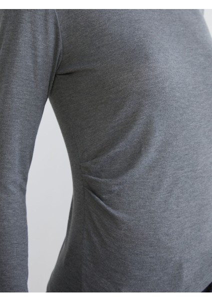 Yeni Sezon Kayık Yaka Büzgülü Bluz modelleri