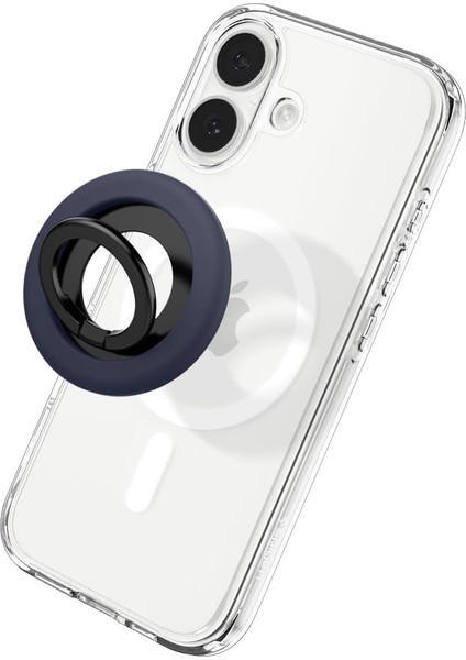 Nanopop Magfit Için Manyetik Telefon Tutucu & Stand Magsafe Özellikli Ring Blueberry Navy - AMP09028