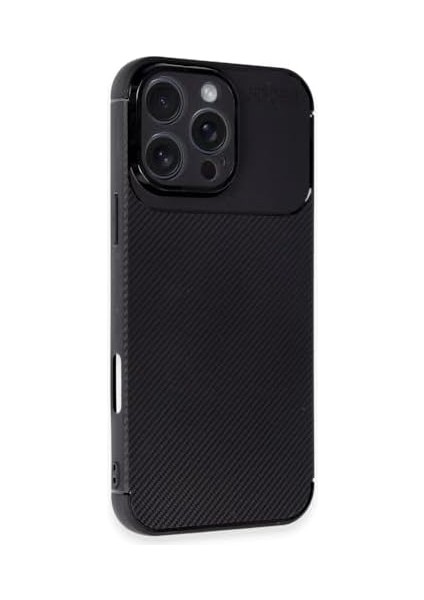 Aksesuar 16 Pro ile Uyumlu Auto Focus Karbon Kapak Ultra Yapılı Tam Koruma Sağlayan Kılıf (Siyah) modelleri