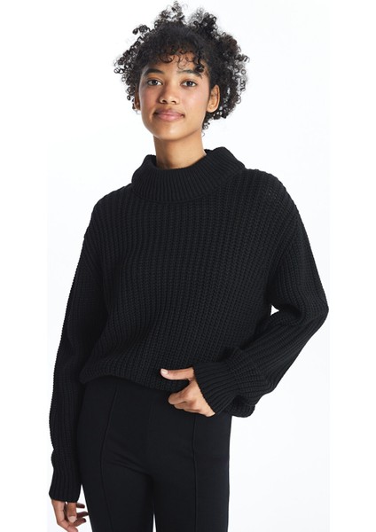 Yeni Sezon Yarım Balıkçı Yaka Kadın Triko Kazak