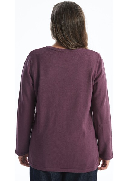 Yeni Sezon Bisiklet Yaka Taşlı Kadın Triko Kazak fırsatları