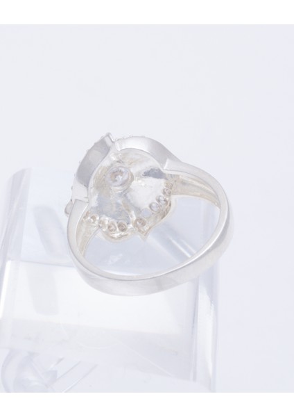 Gül Motifli Zirkon Taşlı 925 Ayar Gümüş Yüzük – Zarafetin En Romantik Hali