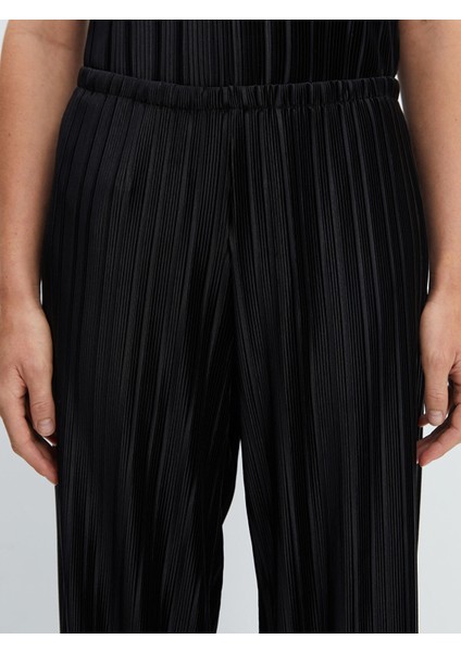 Yeni Sezon Beli Lastikli Dokulu Kadın Pantolon modelleri