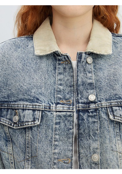 Yeni Sezon Gömlek Yaka Kadın Jean Ceket modelleri