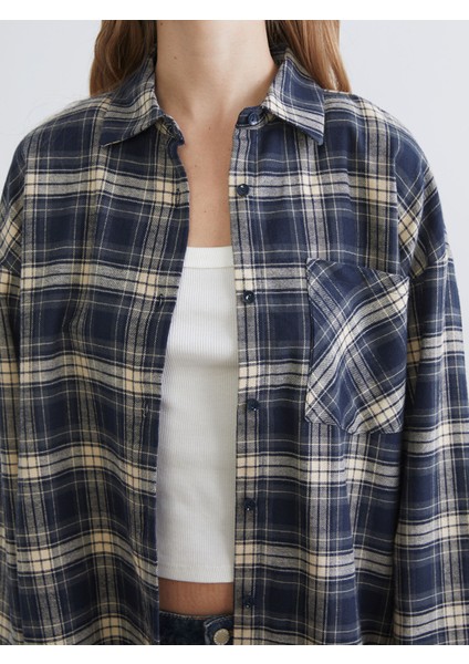 Yeni Sezon Ekose Oversize Kadın Oduncu Gömlek modelleri