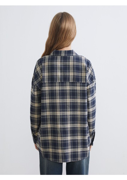 Yeni Sezon Ekose Oversize Kadın Oduncu Gömlek fırsatları