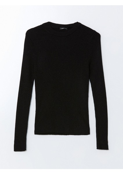 Yeni Sezon Bisiklet Yaka Parlak Görünümlü Kadın Triko Kazak indirimleri