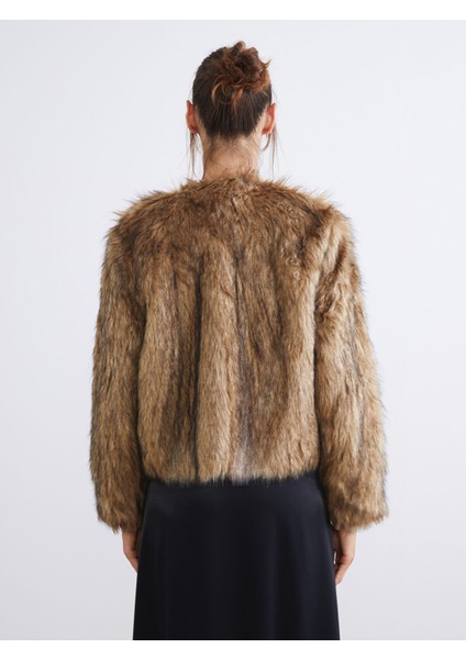 Yeni Sezon Bisiklet Yaka Kadın Kürk Mont indirimleri